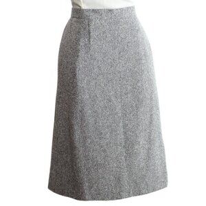 Olsen Collection SZ 12 Grey A-Line Textured Skirt 50% Wool ⚡️BUY 3 for $55⚡️